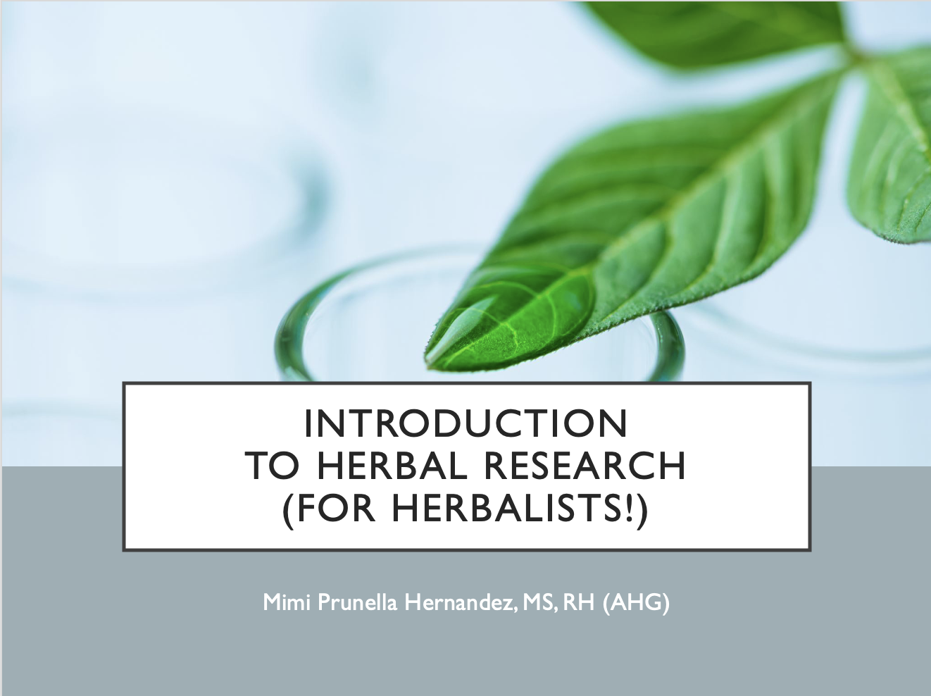 Demystifying Herbal Research